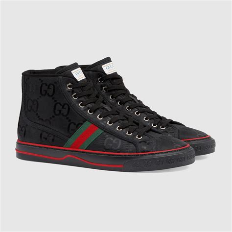 gucci black sneakers for men|Gucci men sneakers high top.